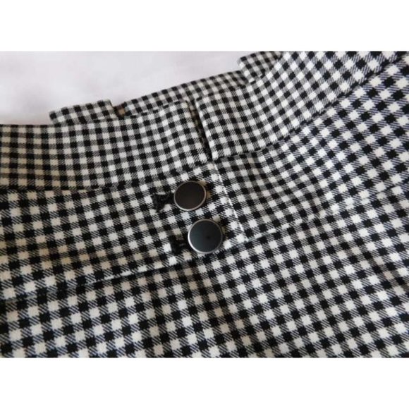 White House Black Market High-rise Gingham Paperbag Shorts size 12 NEW - Picture 3 of 6